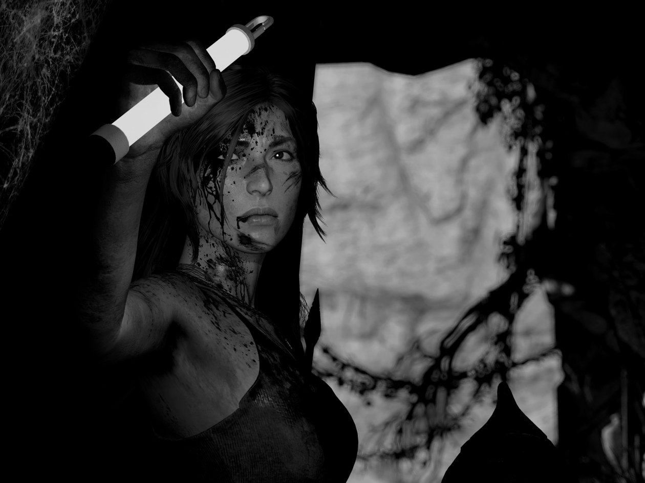 Rise Of The Tomb Raider Monochrome 4k