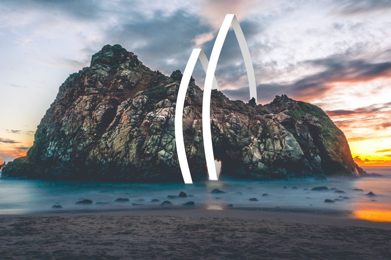 Abstract Mountains Beach