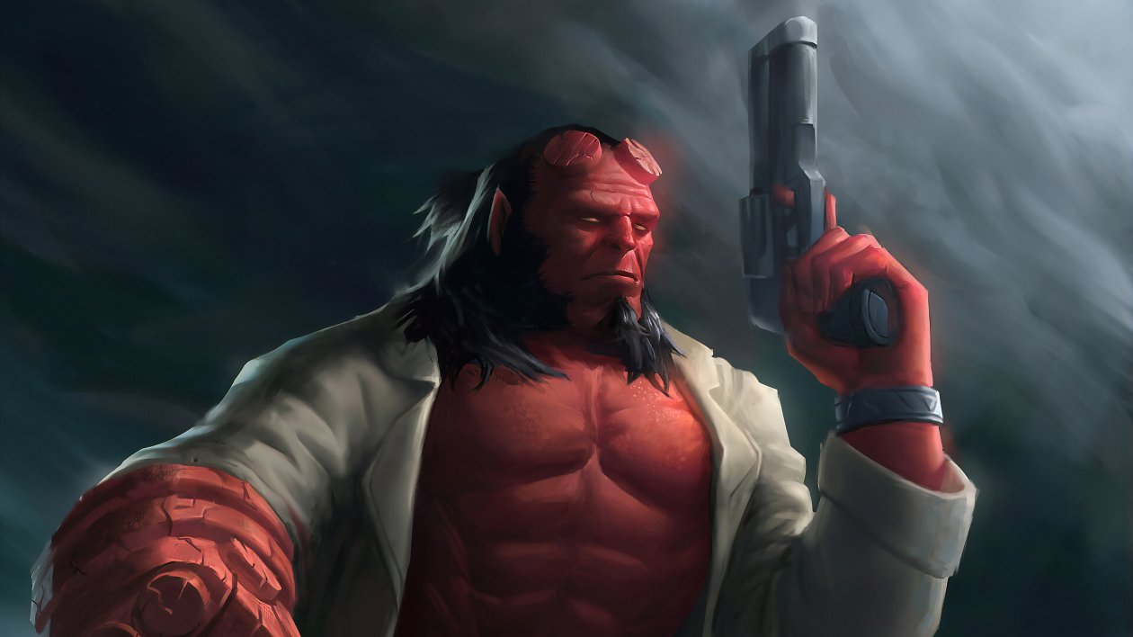 Hellboy With Gun