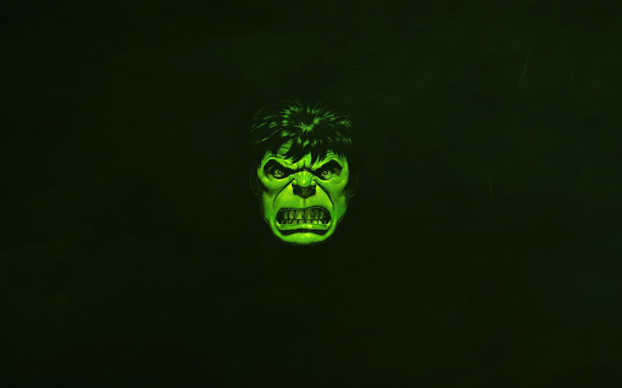 Hulk Green Minimal 4k