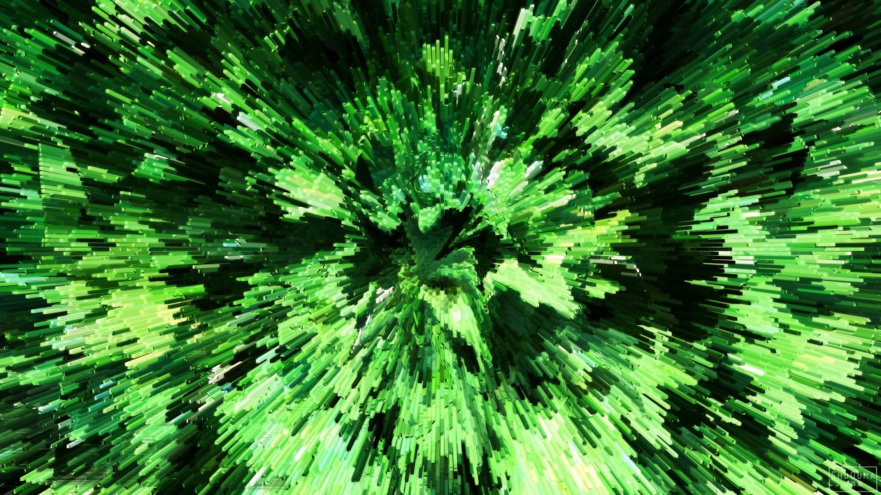 Abstract Green Pipes 4k