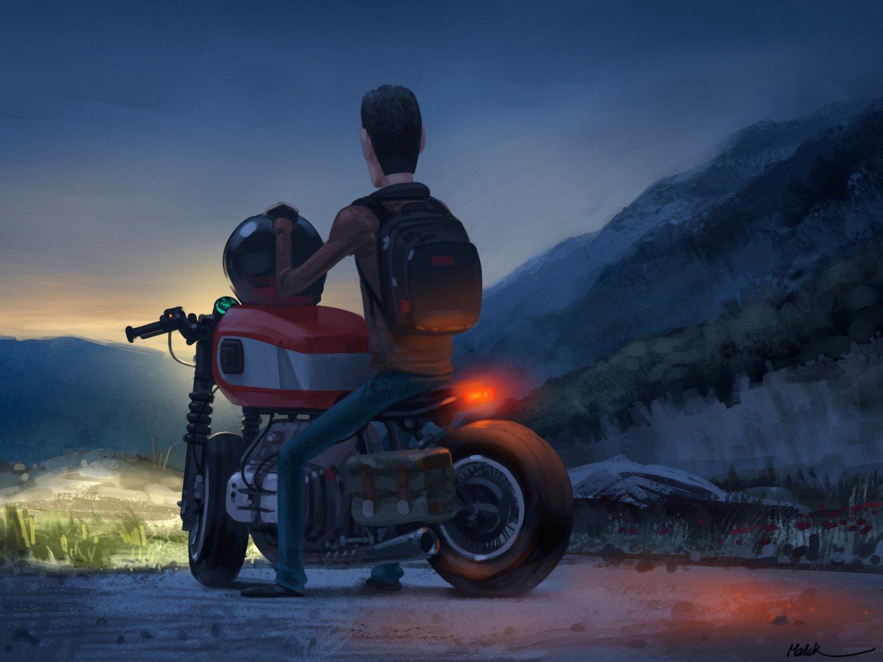 Alone Biker