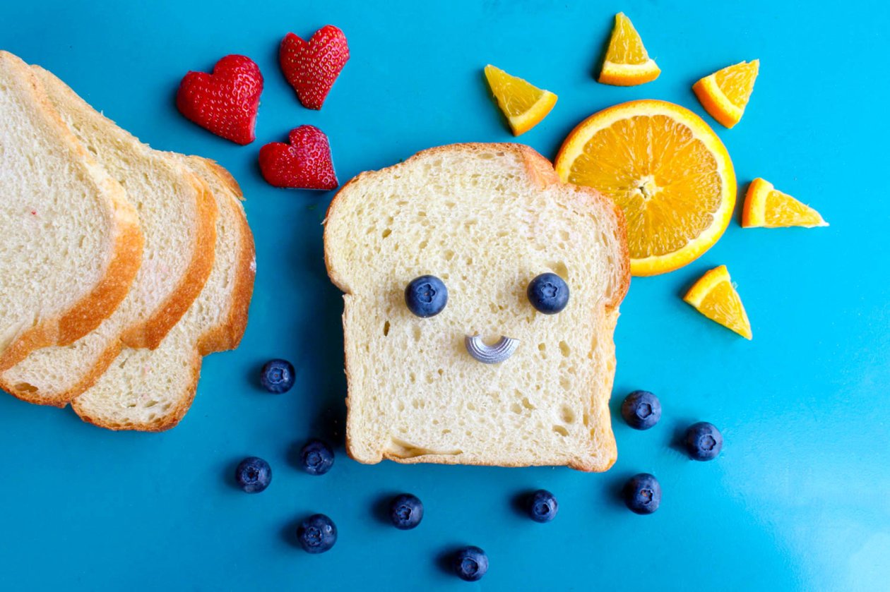 Bread Blueberries Orange Strawberries Food Art