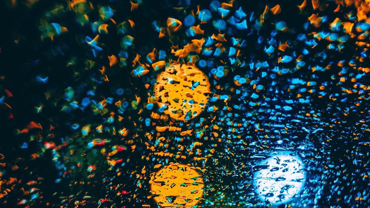 Lights Macro On Glass 4k