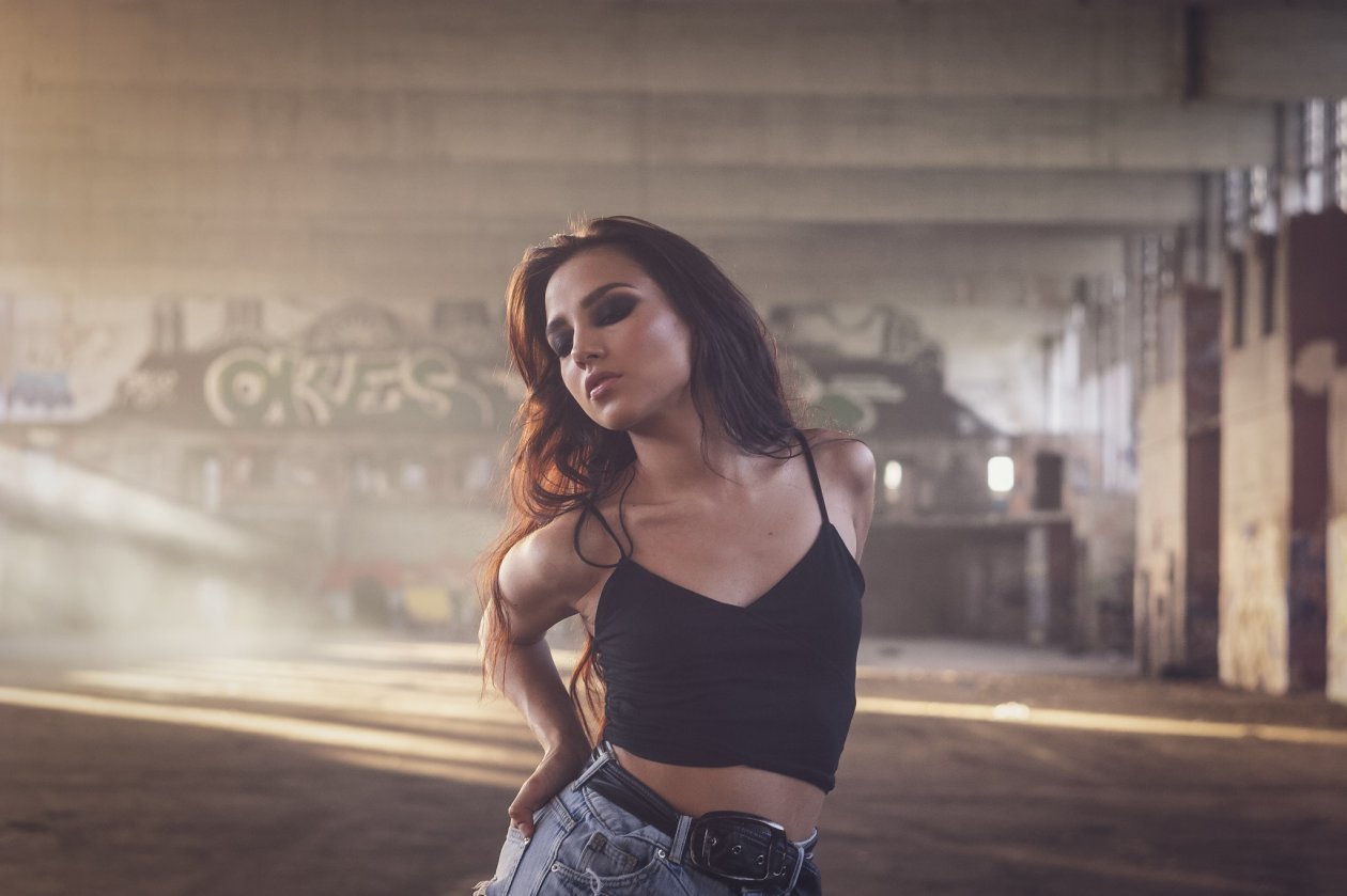 Jean Shorts Girl Portrait