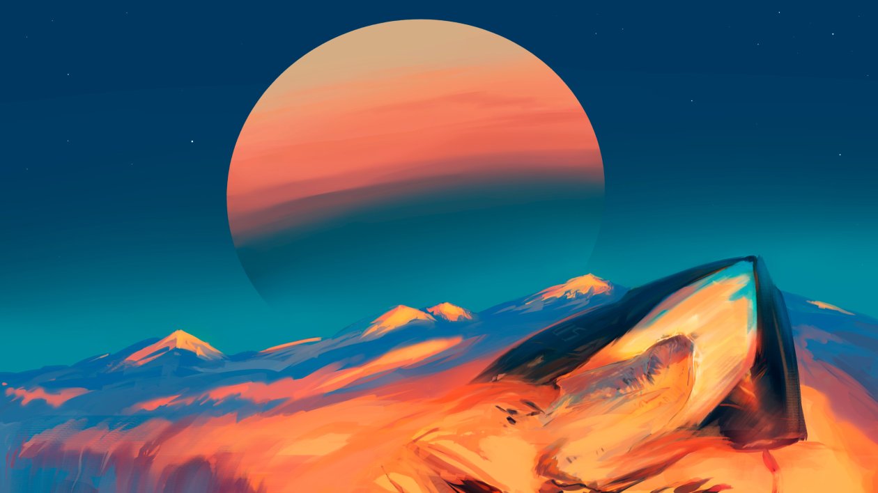 Scifi Desert Planet Digital Art