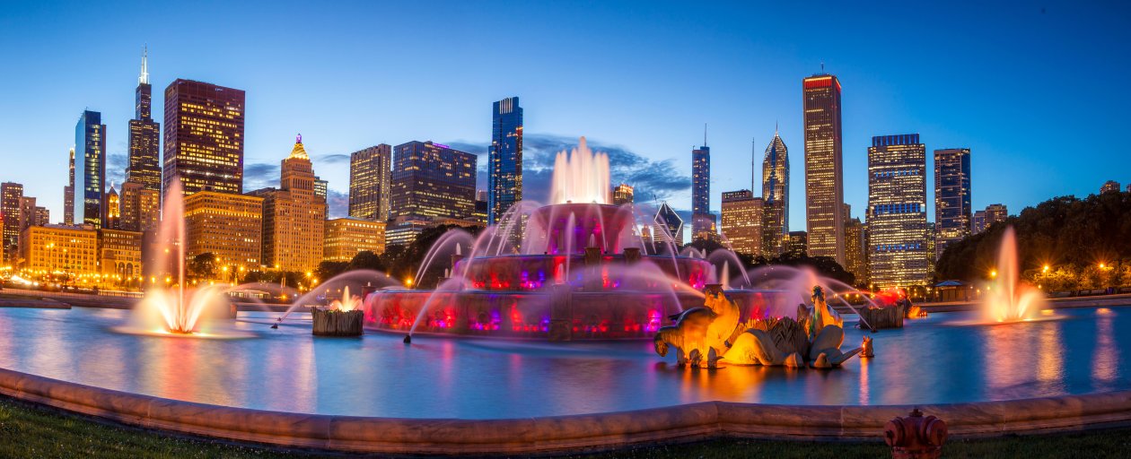 Chicago City Waterfall 8k
