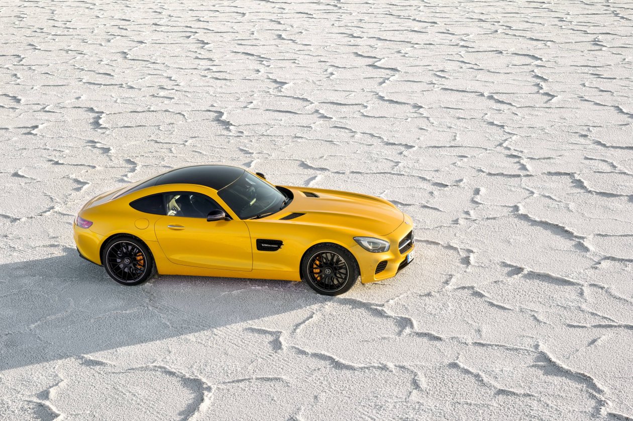 Yellow Mercedes Benz Amg GT