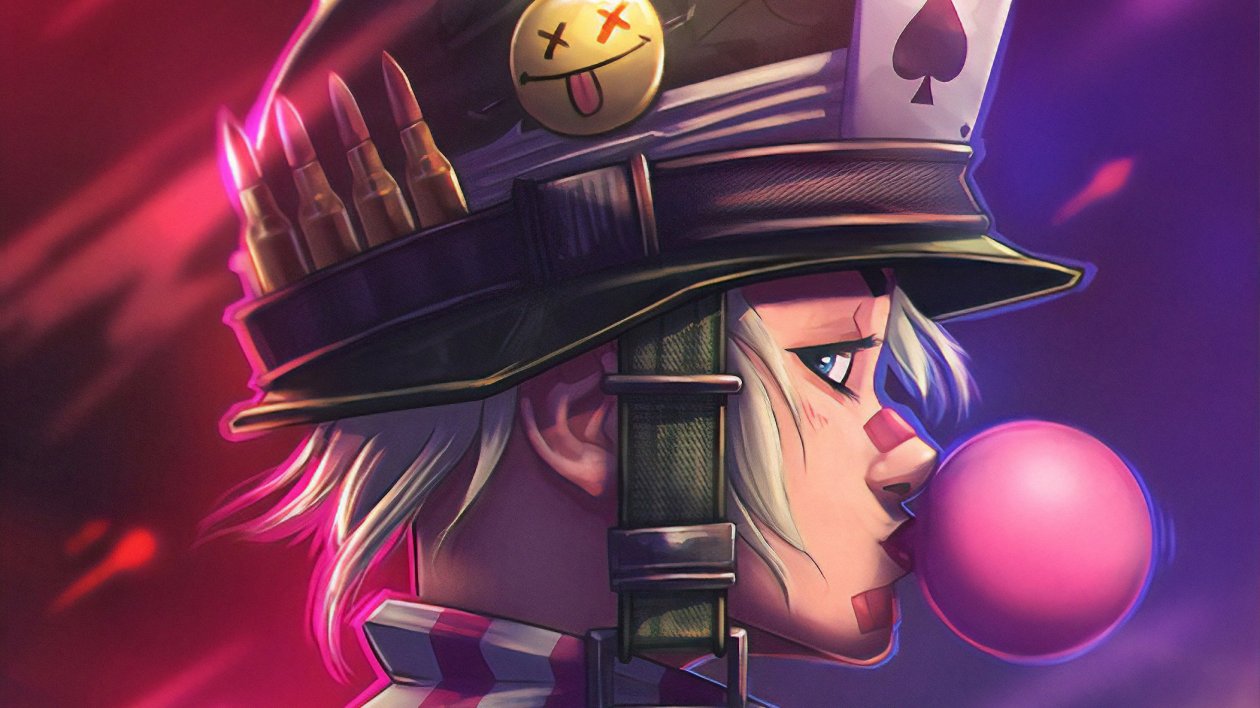 Helmet Girl Chewing Gum