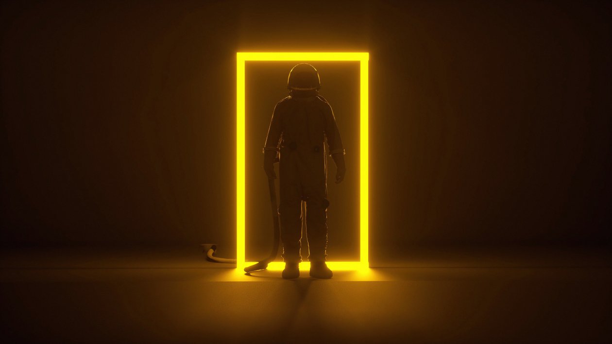 Astronaut Portal Neon 5k
