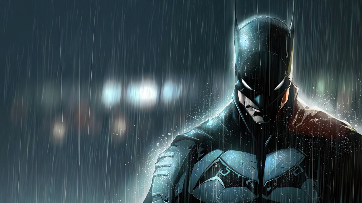 Batman In Rain 4k
