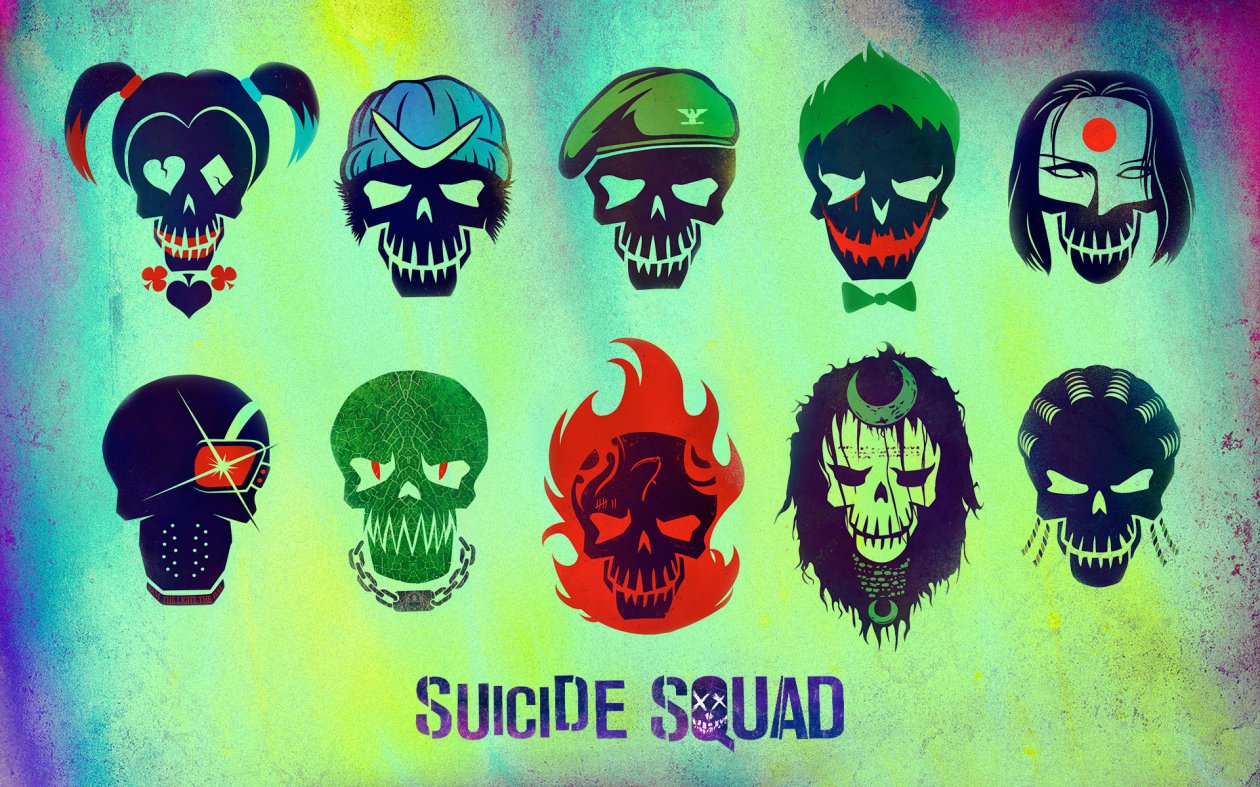 Suicide Squad Characters Minimalism
