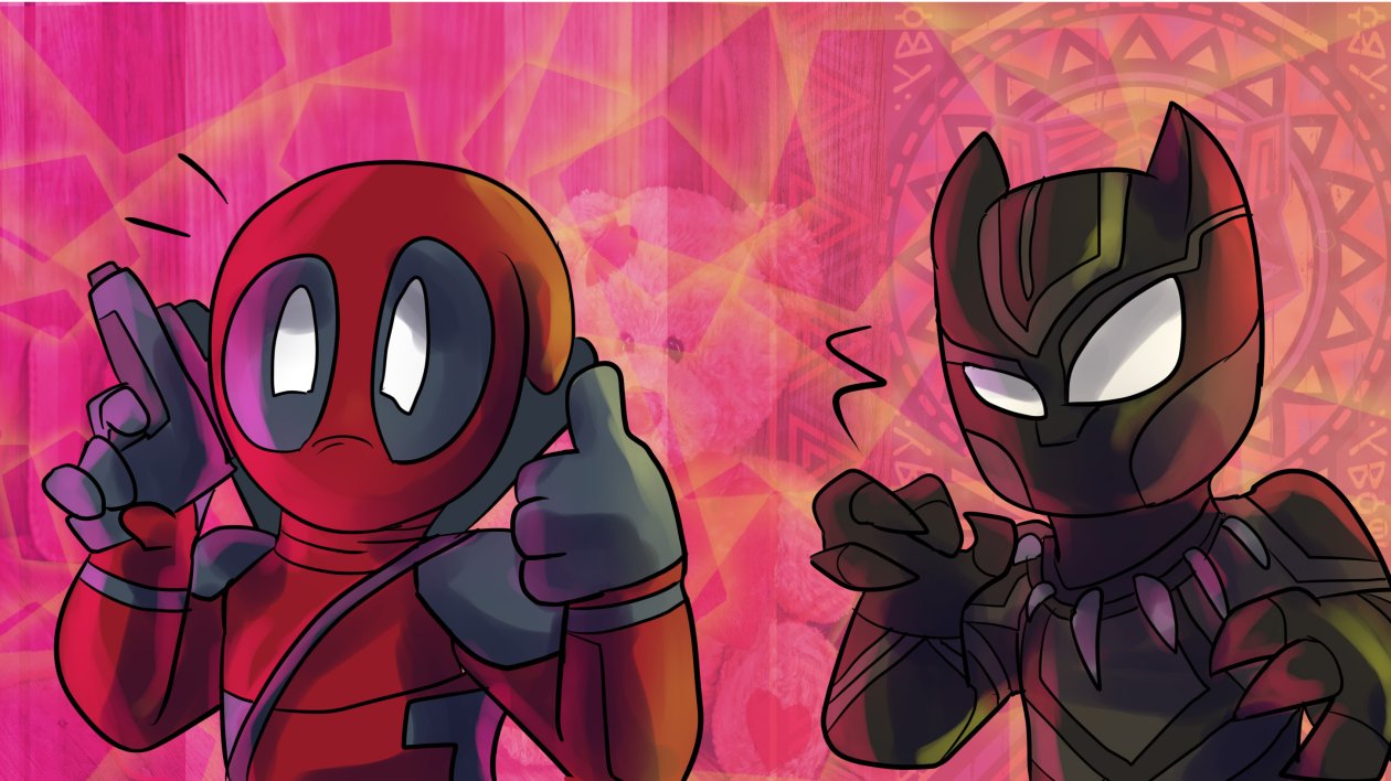 Deadpool Black Panther Marvel Icon Art