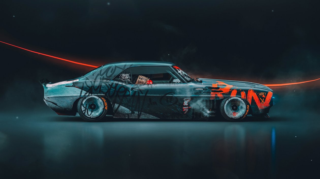 Cool Scifi Sticker Pimped Car