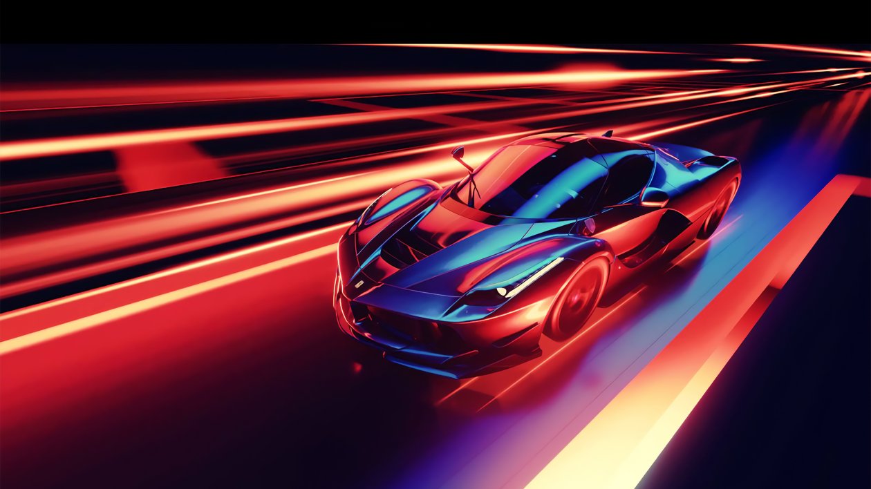 Ferrari Digital Art 4k