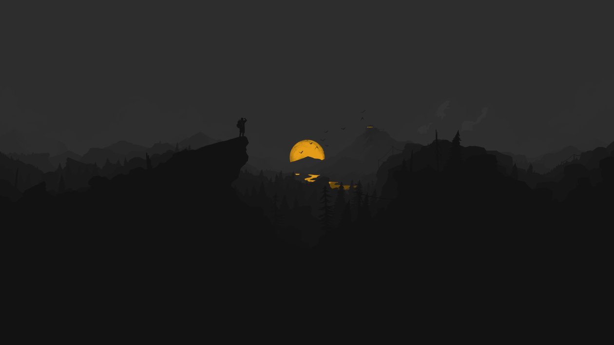 Firewatch Dark Minimal 5k