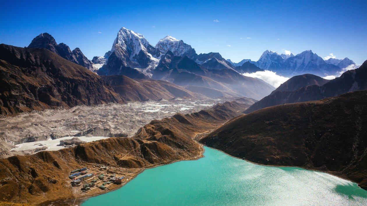 Rocky Mountains In Himalayas 4k