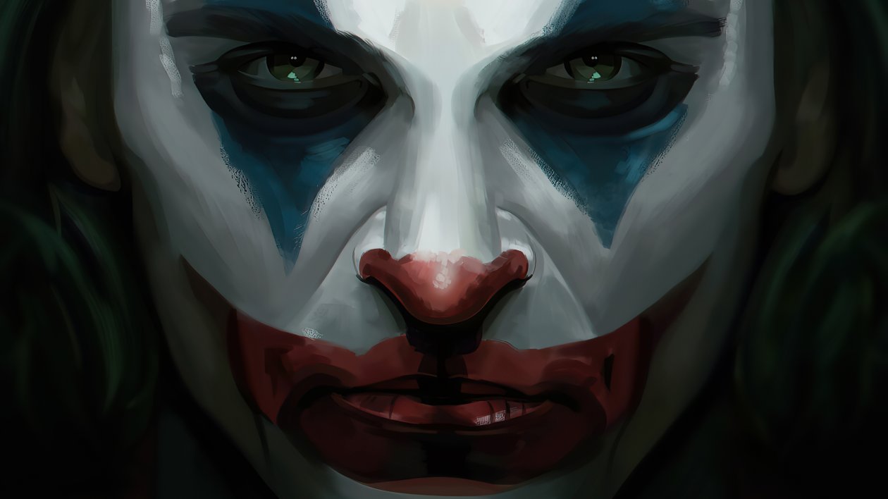 Joker Face Close Up 4k