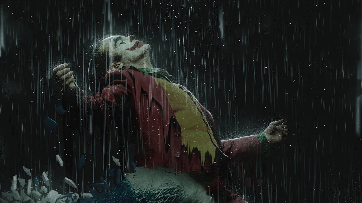 Joker In Rain 4k