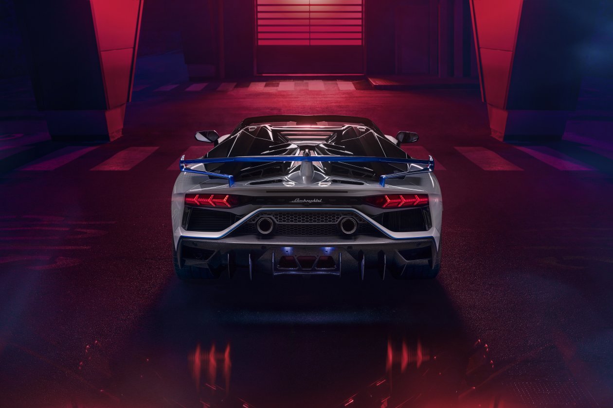 Lamborghini Aventador SVJ Roadster Xago Edition Rear View