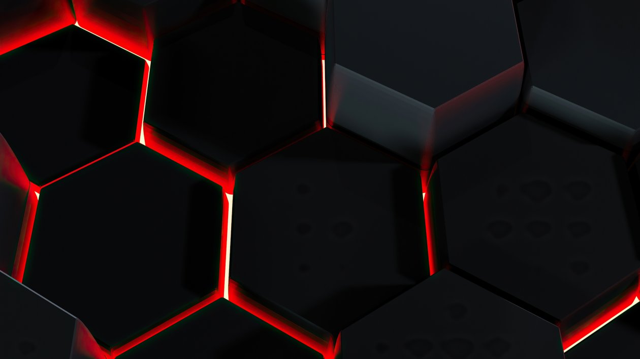 Lava Polygon Glowing 3d Abstract 4k