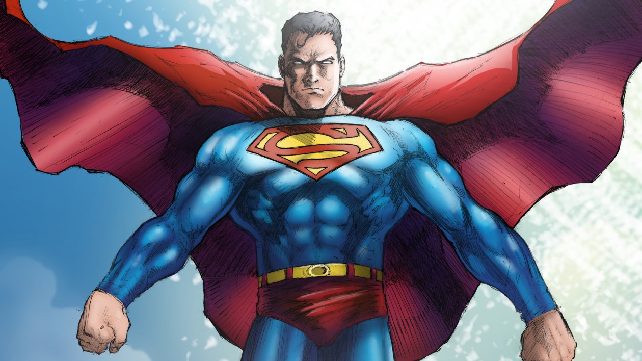 Superman Flying Artwork