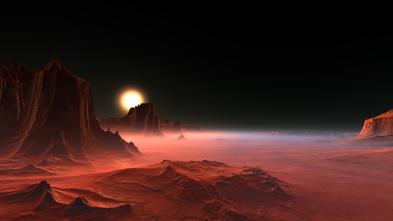 Cinematic Landscape Space Stock Scenery Digital Art