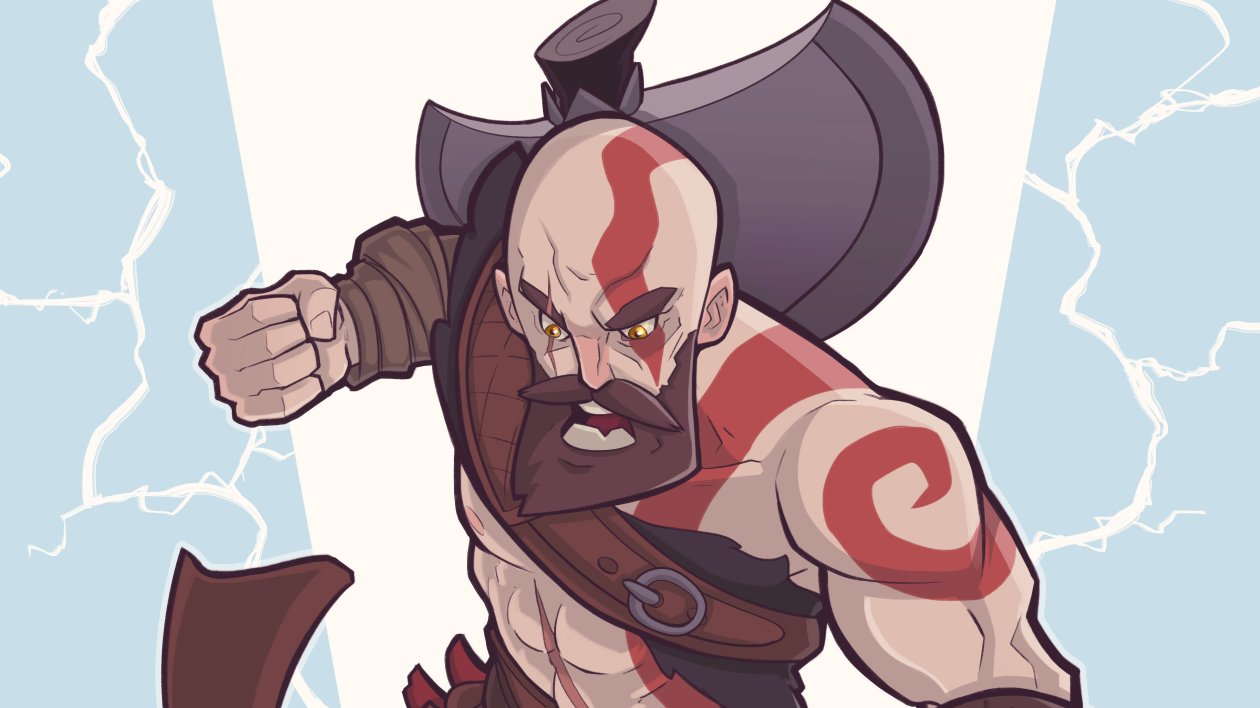 Kratos God Of War Digital Art 4k