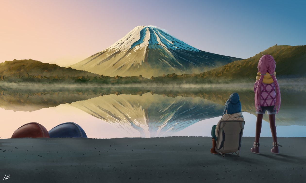 Laid Back Camp Nadeshiko Kagamihara Rin Shima