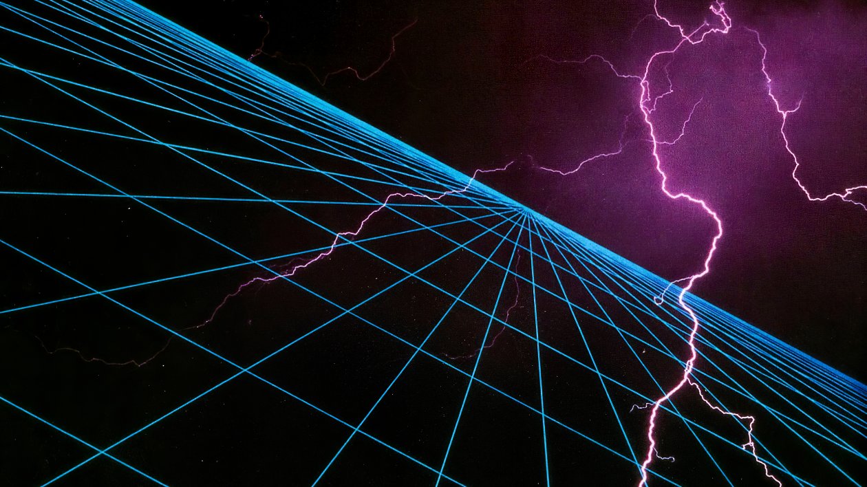 Grid Light Abstract 4k