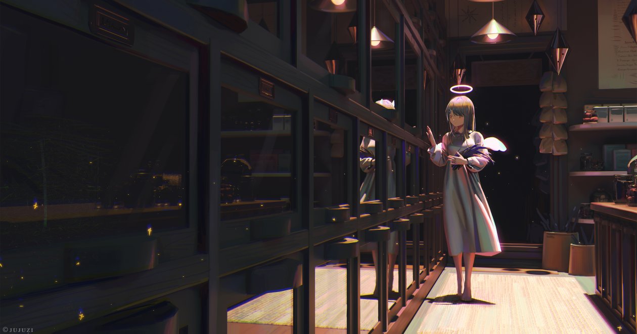 Angel Wing Anime Girl 4k
