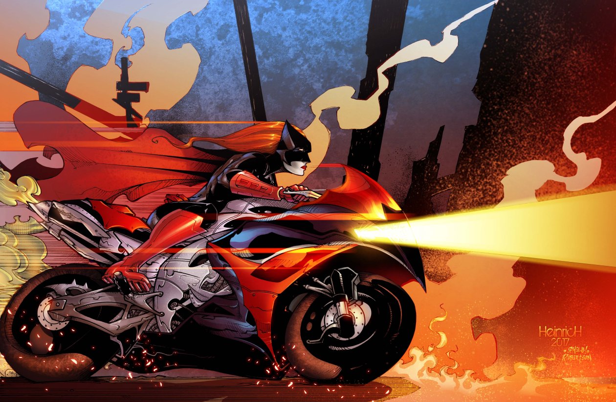 Batwoman Driving Bike 5k Artwork