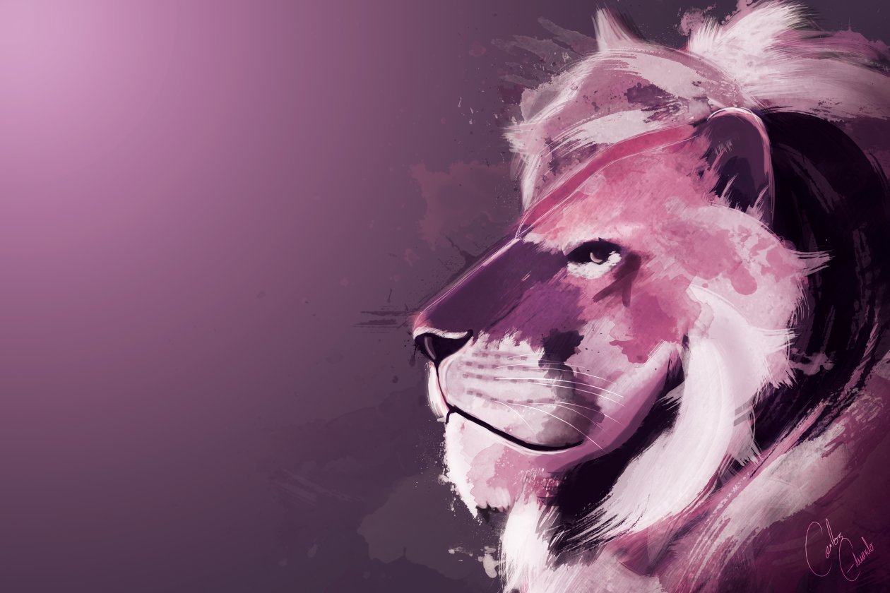 Lion Artwork 4k