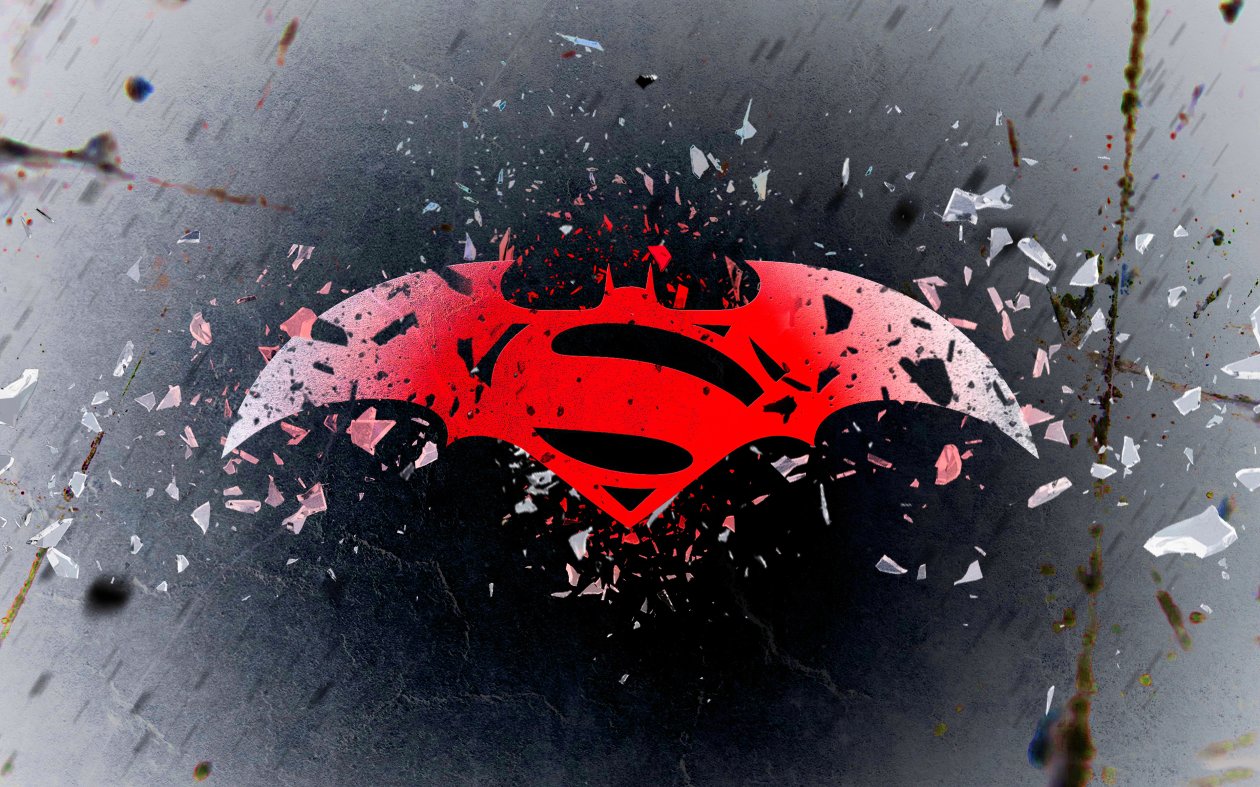 Batman Superman Logo Art 4k