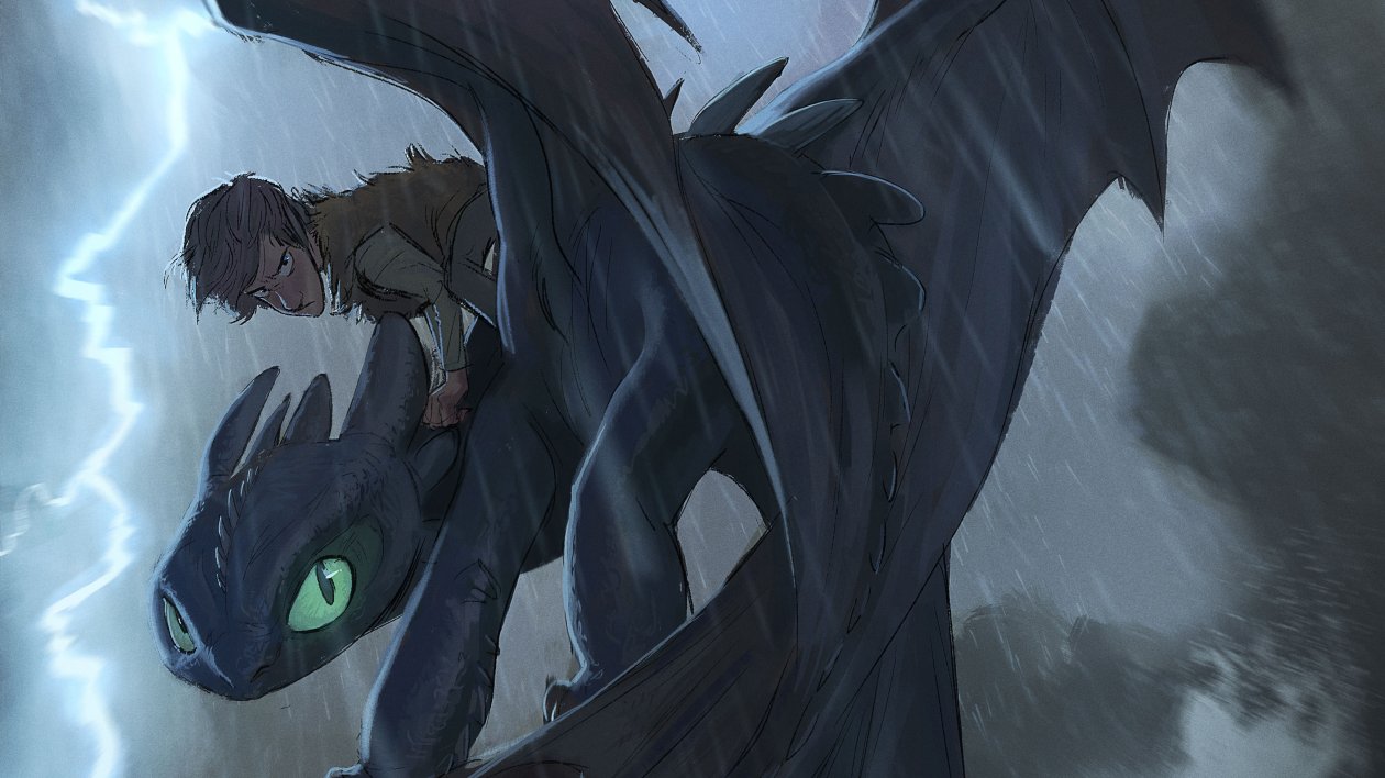 Hiccup And Toothless Digital Art