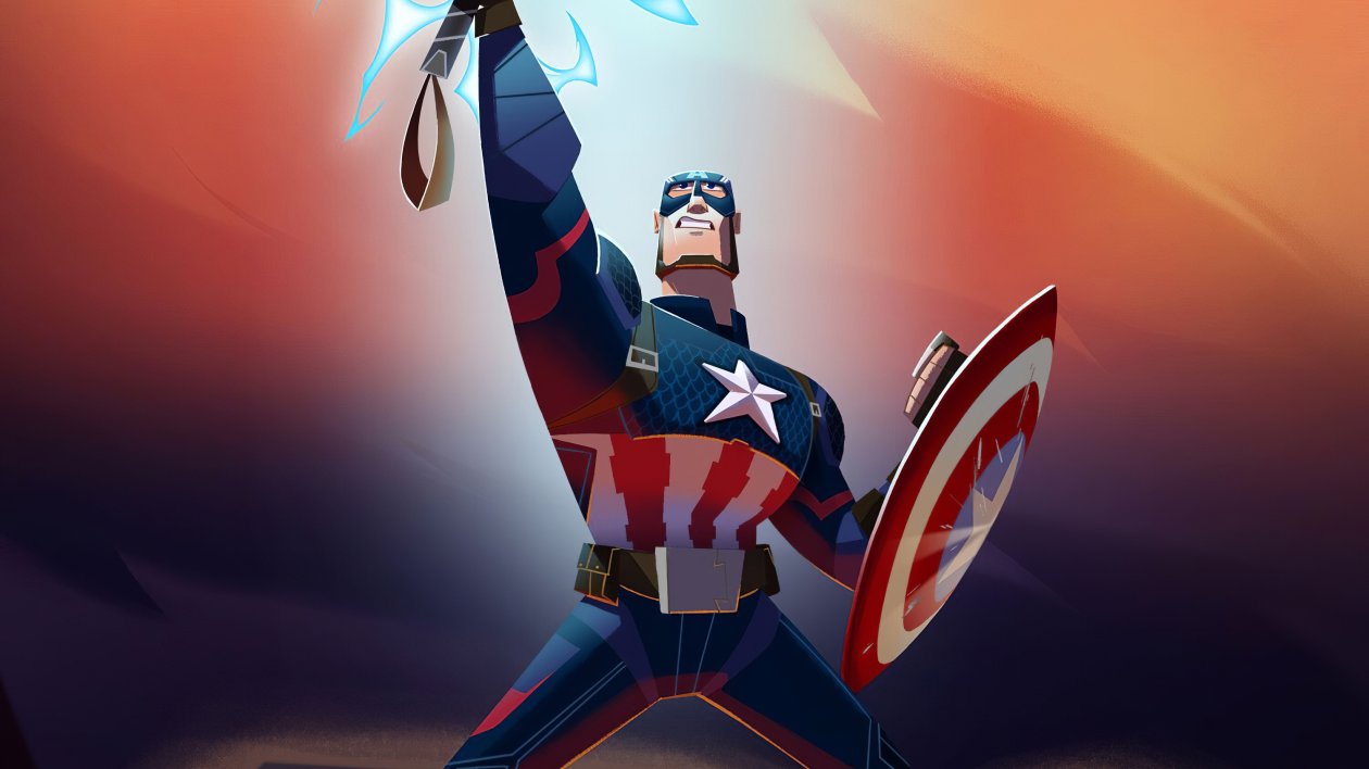 Captain America Thor Hammer Up