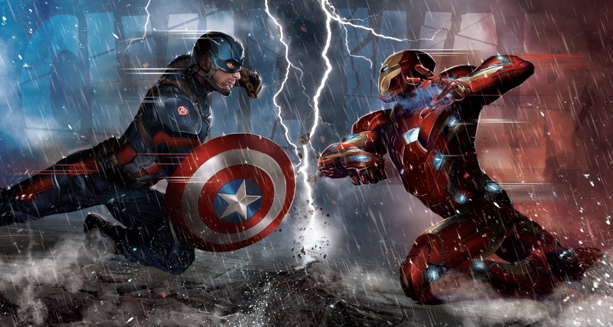 Captain America Vs Iron Man Comic 5k
