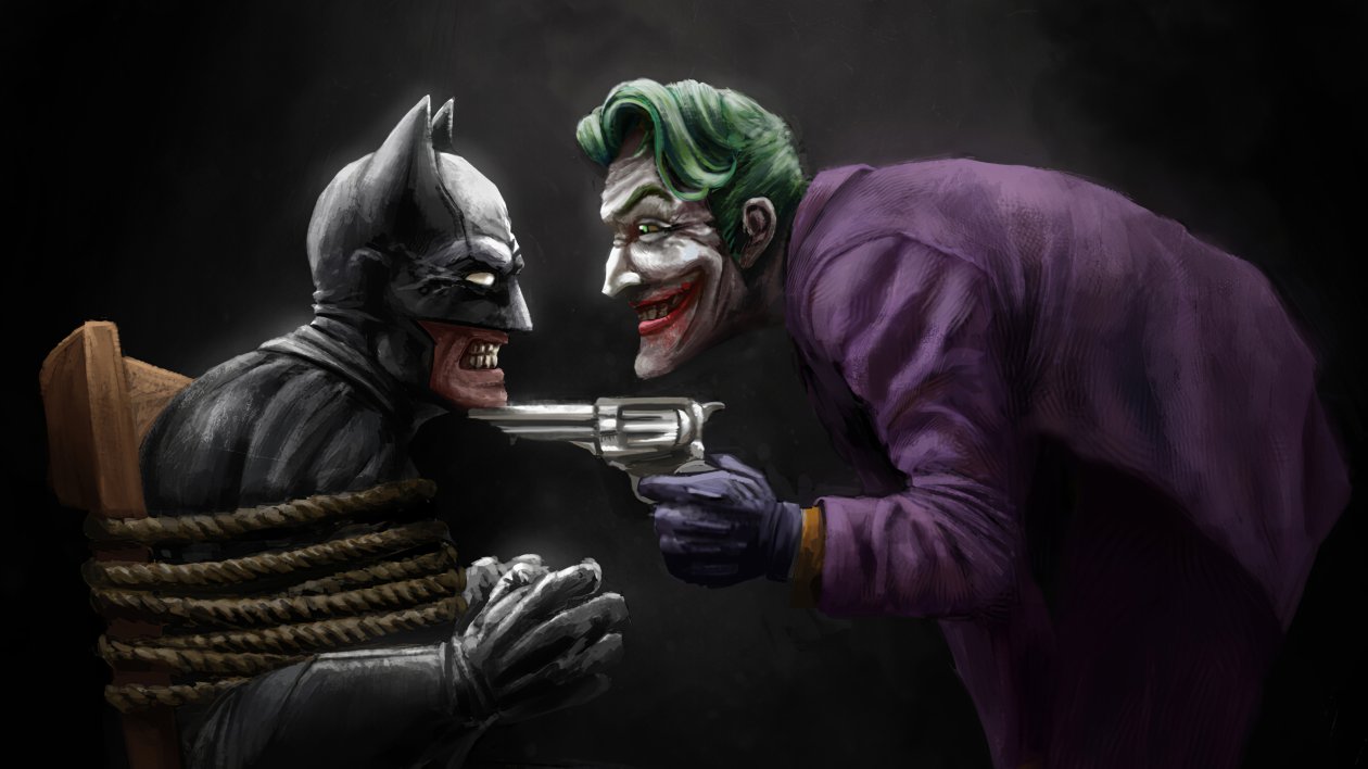 Batman Hands Tied Joker
