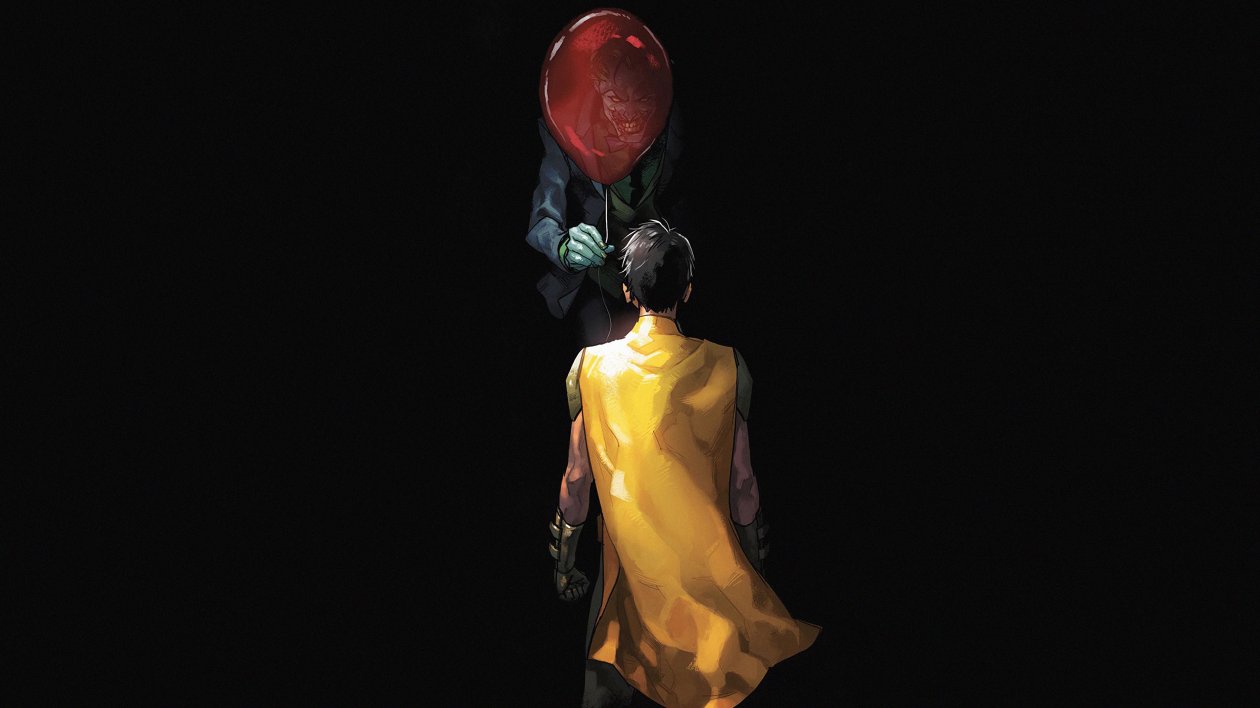 Joker Giving Balloon To Robin