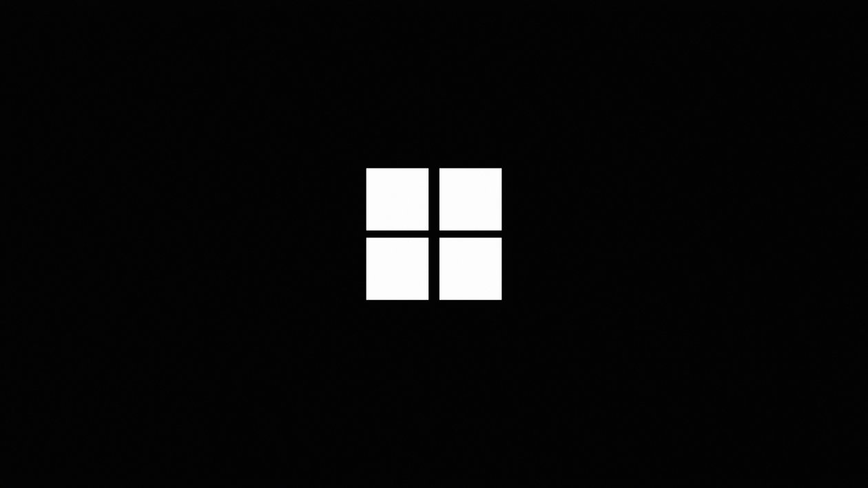 Minimalistic Windows Logo Black 4k