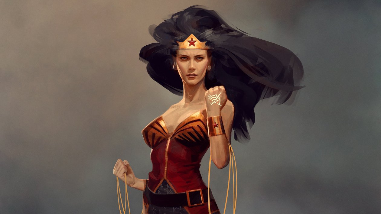 Wonder Woman Hair Flowing