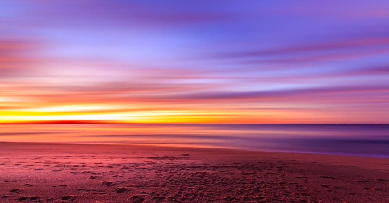 Sea Clouds Sunset Horizon