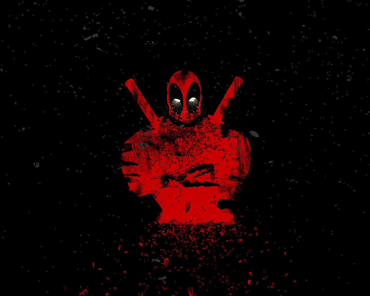 Deadpool Shatter Abstract 4k