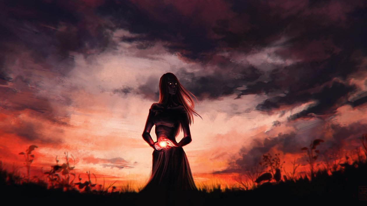 Glowing Eyes Fantasy Girl
