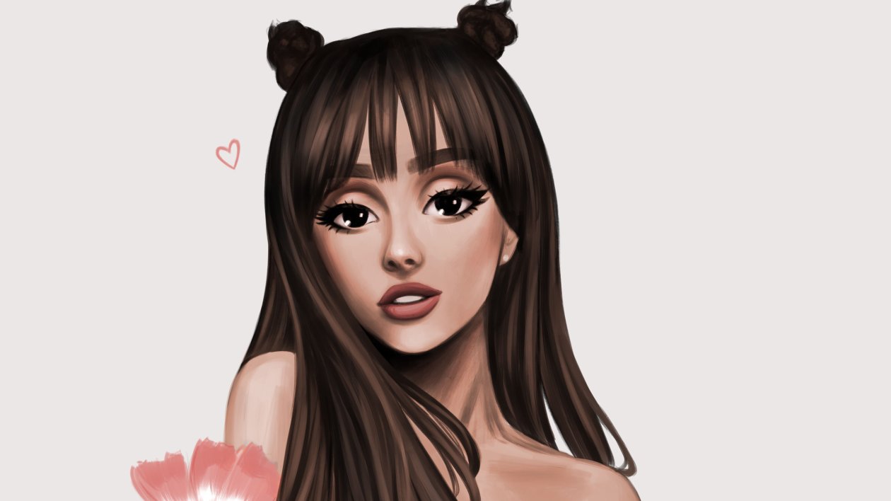 Ariana Grande Cartoon Art 5k