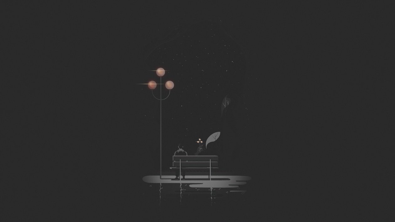 Bench Sitting Minimal 4k