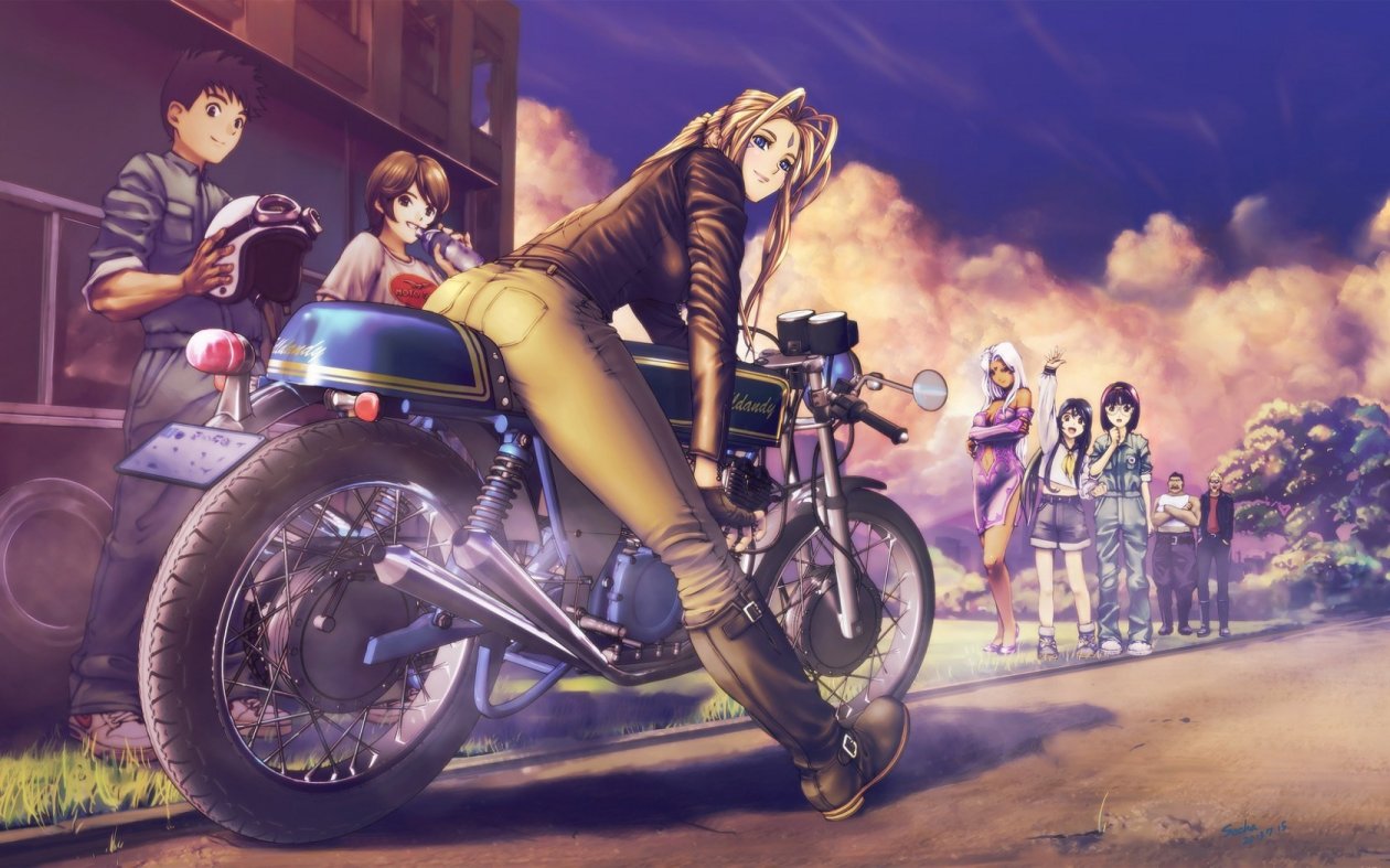 Anime Girl On Bike