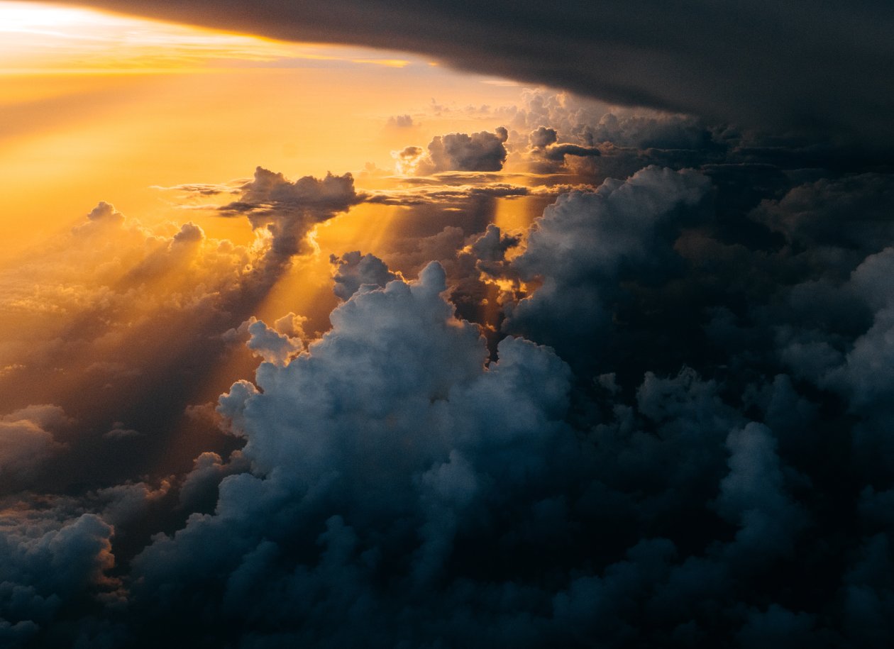 Dark And Bright Clouds Sky Sunlight