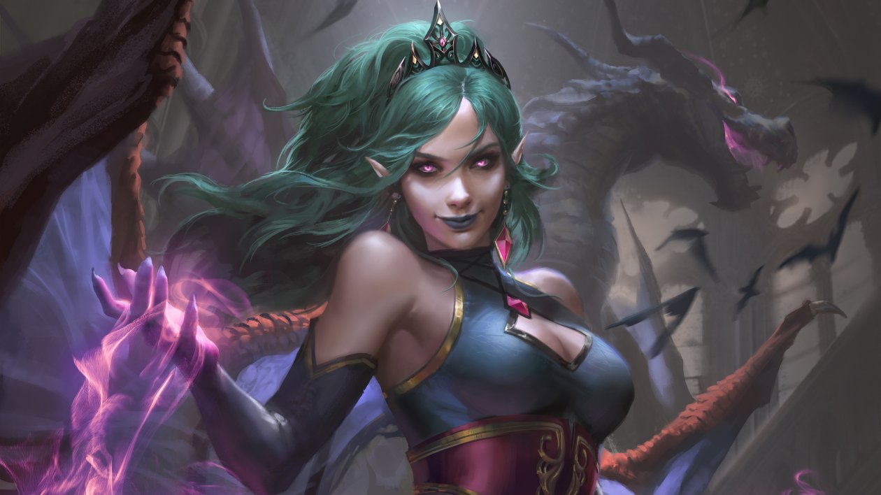 Evelynn League Of Legends Fantasy Art 4k