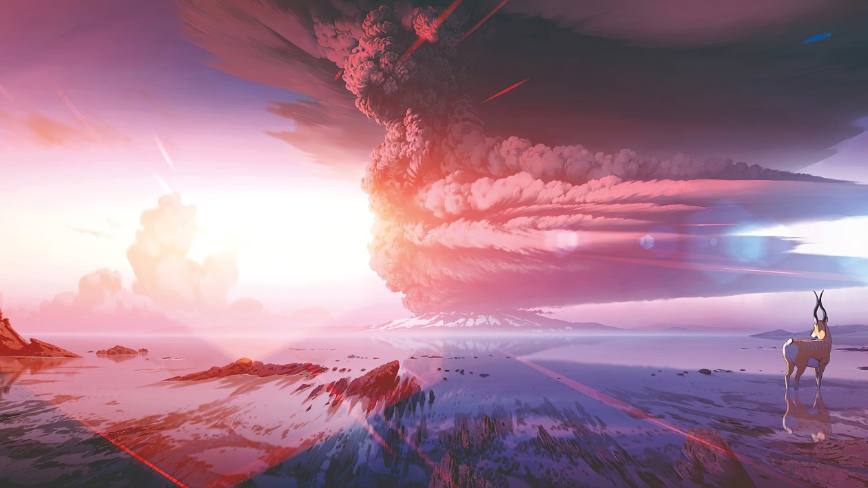 Reindeer Minimal Art 4k